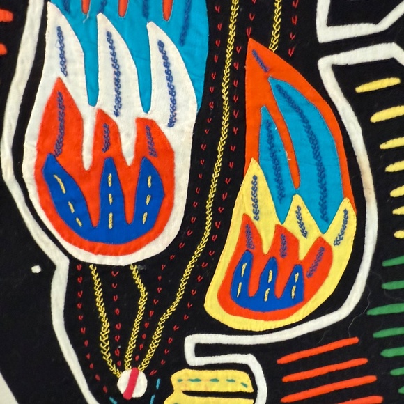 Vintage Kuna Panama MOLA Hand Stitched Art Textile Reverse Applique Technique A3 - Picture 5 of 6